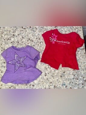 American Girl Place Chicago Souvenir T-Shirts Lot of 2
